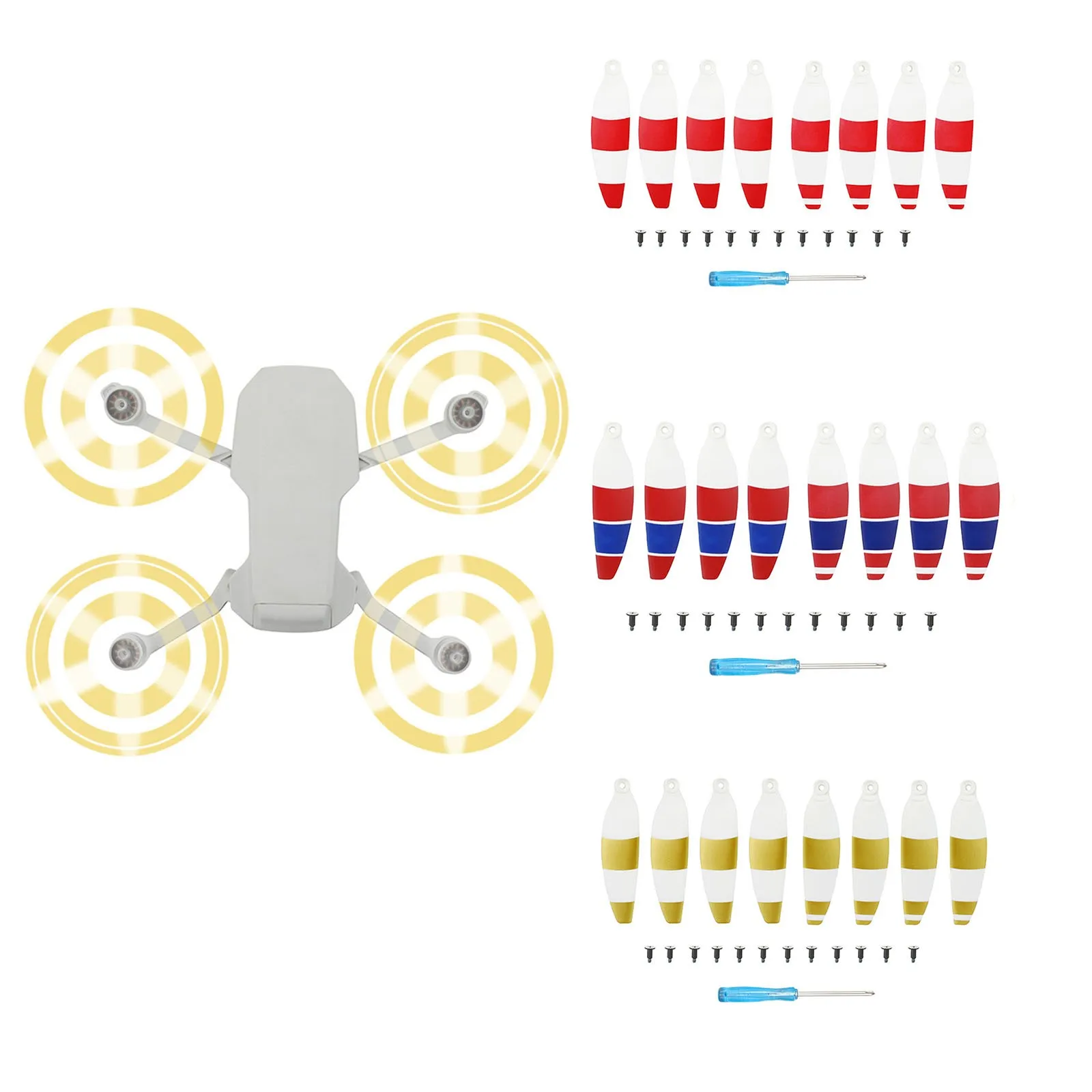 

Suitable For Mavic Mini 2 SE Propeller Drone Noise Cancelling Wing Replacement Parts With Removal Tool Go Pro 7 Hard Case