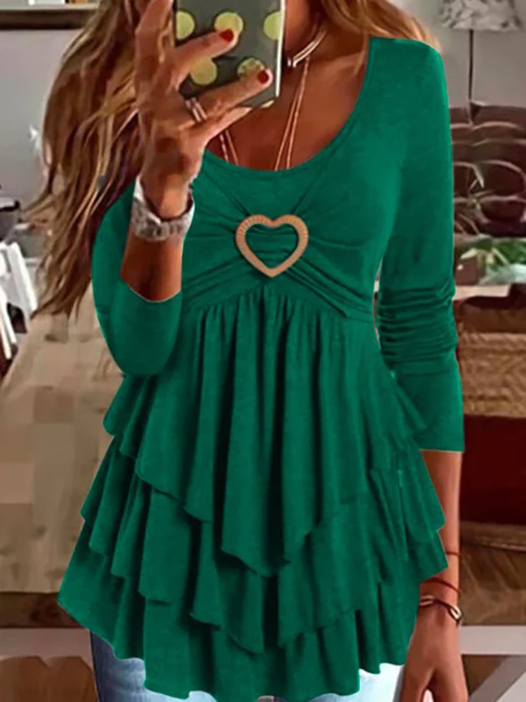 

New Long Sleeve Pullover Blouses Women Spring Autumn O-Neck Loungewear Simple Top Shirts Solid Loose Fit Streetwear Dropshipping