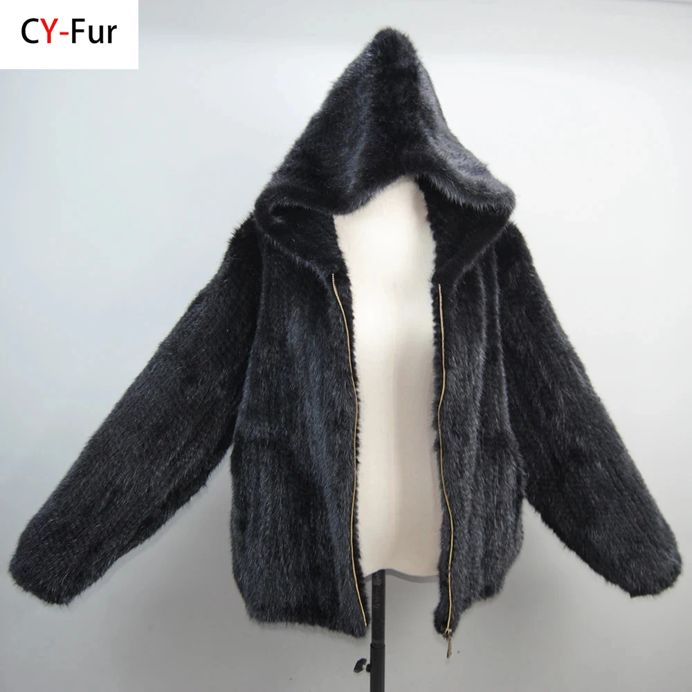 2024 новая женская норковая шуба повседневная куртка с длинными рукавами и