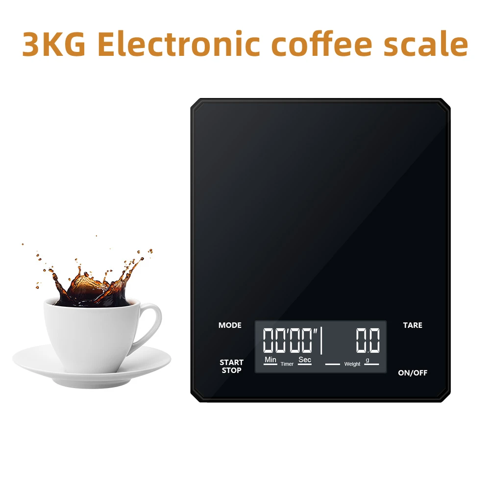 

3kg/0.1g Auto Timer Digital Coffee Scale Kitchen Scales With Usb Type-c Kitchen Accessories Precision Scale Bascula Weight Tool