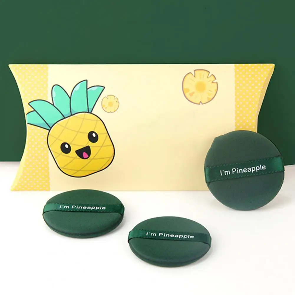 

3Pcs Makeup Puff Sponge Soft Foundation Blender Sponge I'm Pineapple Pie / I'm Egg Yolk Pie Cushion Puff BB Cream Sponge Puff
