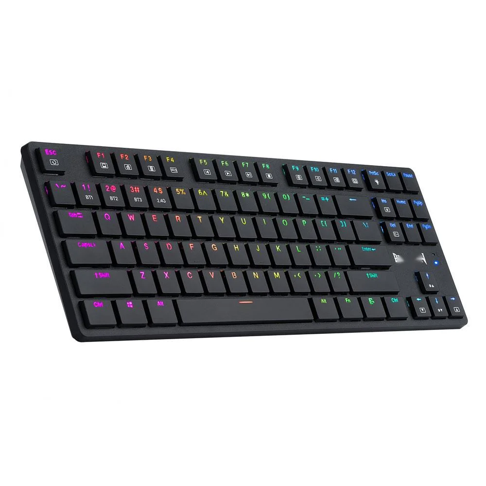 

K539 RGB Super slim Mechanical Gaming Keyboard USB Surpport Bluetooth wireless 2.4G 3 mode 87 Keys for Compute