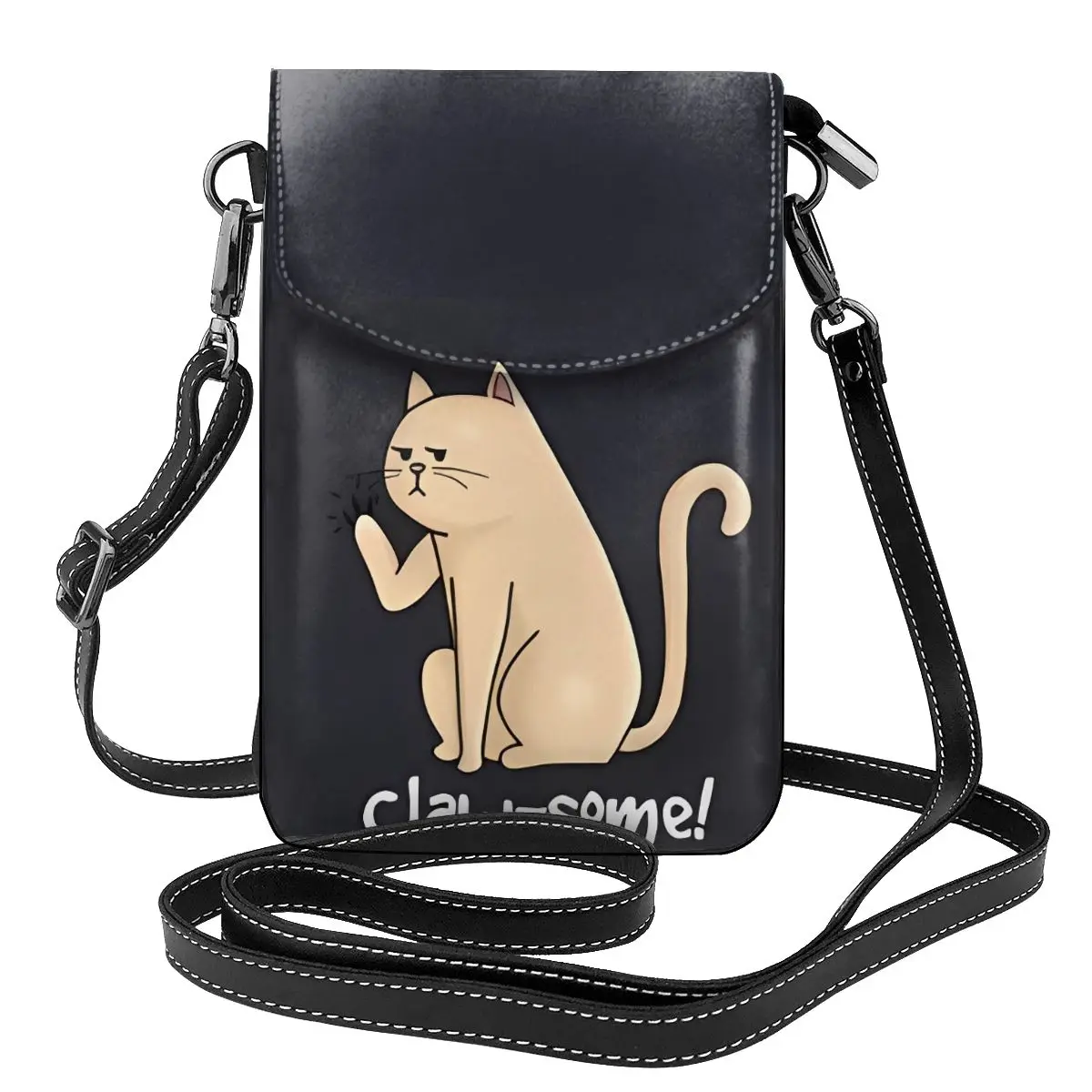 

Animal Puns Shoulder Bag Funny Cat Gifts Reusable Women Bags Leather Work Woman Purse