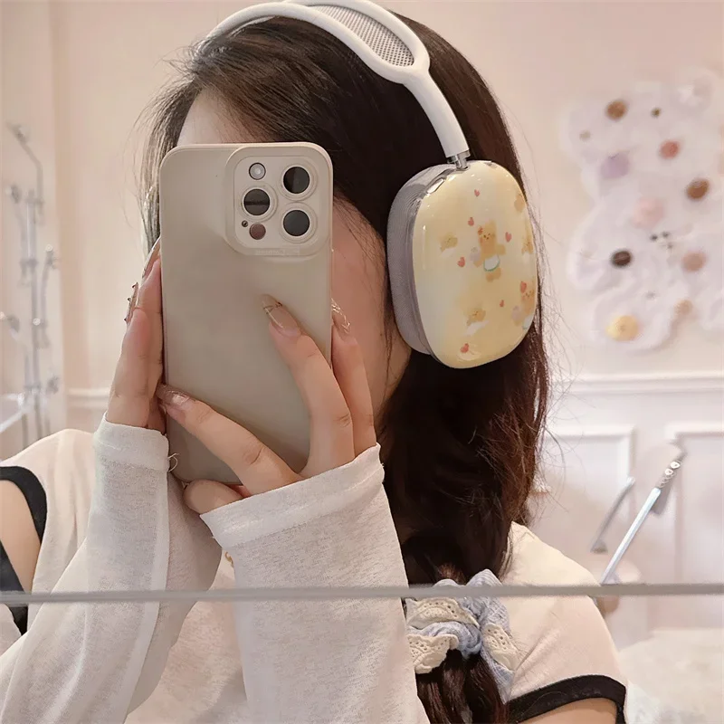 Фото Чехол со звездами и милыми животными для Airpods Max, защитный декор для наушников Apple, чехол для Airpods Max, защита для гарнитуры №3