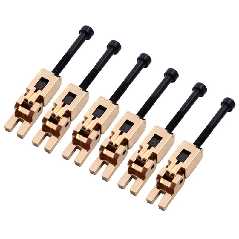 

6PCS Electric Guitar Double Locking System Locked String Saddles Tremolo Bridge Guitar Accessories