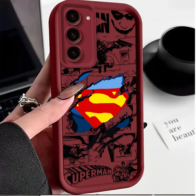 Фото Чехол B-Batman S-Superman для Samsung Galaxy S26 S25 S24 Ultra S23 S22 S21 Plus S20 FE A56 A55 A54 A53 A52 4G 5G, силиконовый чехол №5