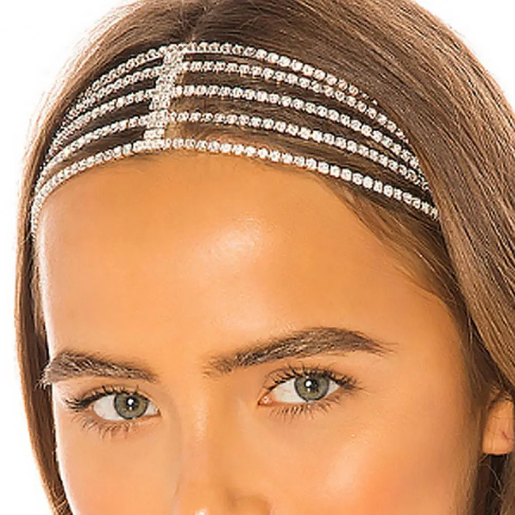 

Women Hair Hoop Popular Non-slip Ladies Sparkling Anti Skid Hair Hoop Wedding Tiaras