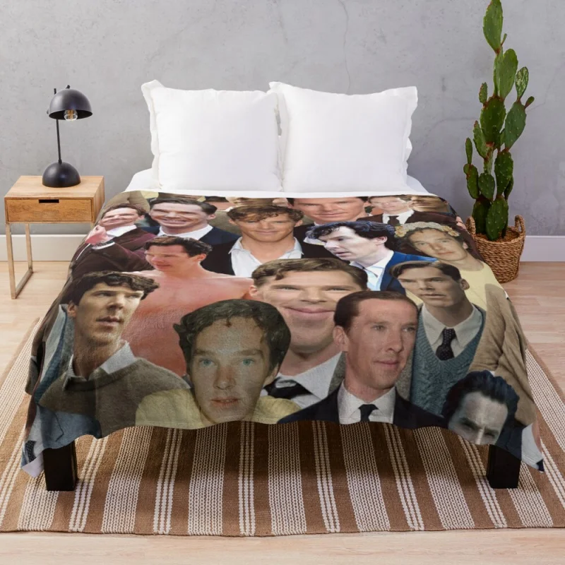 

Benedict Cumberbatch photo collage Throw Blanket beach blanket semi-toral blanket decorative sofa blanket