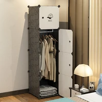 plastic diy wardrobe bedroom cabinet cube furniture storage storage box portable wardrobe shoe and hat cabinet home furniture