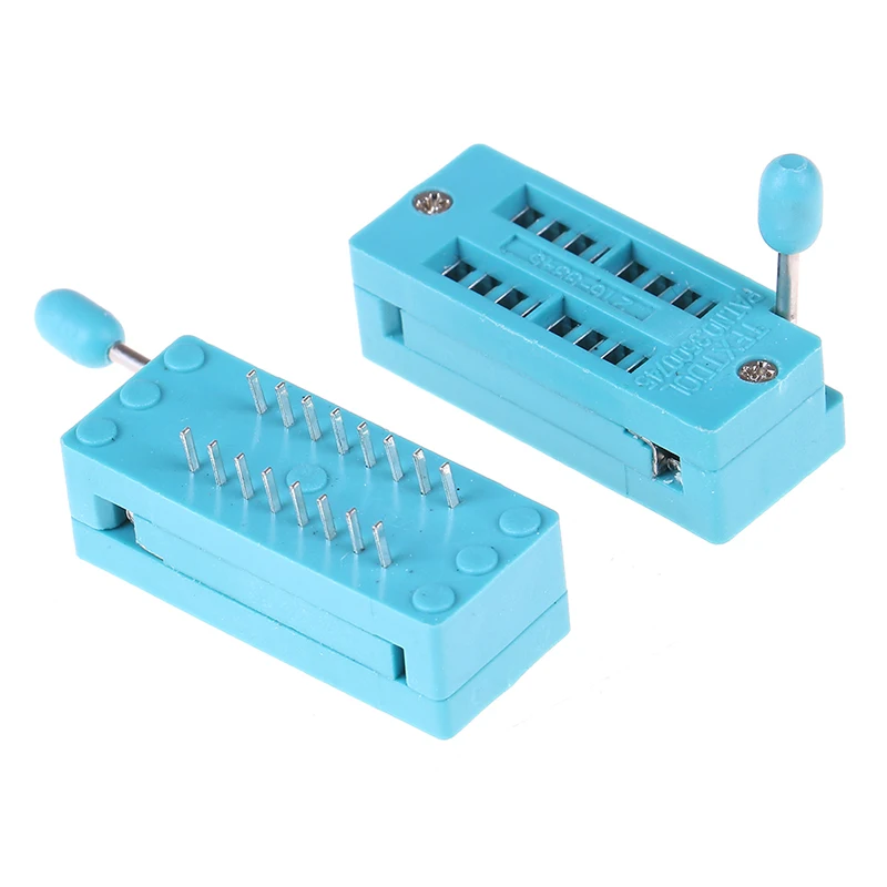 2 шт. 16P Pin 2,54 мм Зеленый DIP тестирование Универсальный ZIF IC Тип сварки