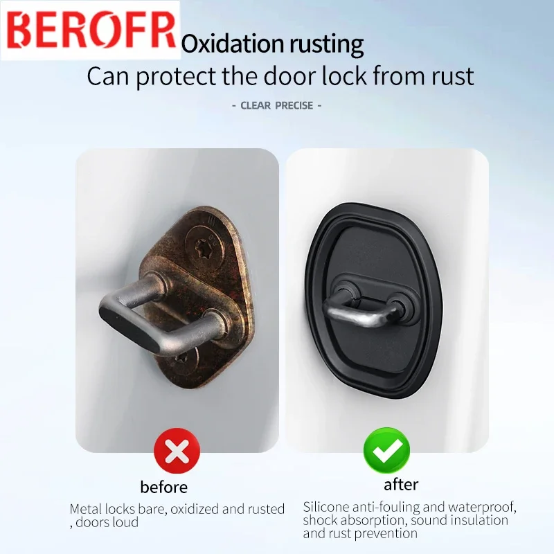 4 шт. демпфирующая подушка для двери автомобиля силиконовая пряжка дверного