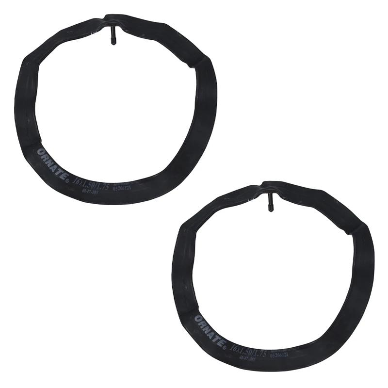 

2X Bike Bicycle Schrader Valve Black Rubber Inner Tube 16 X1.50/1.75