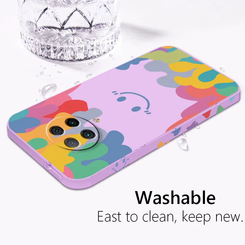for xiaomi poco f2 pro case cute rainbow smile pattern soft shell straight cover for poco f2 pro pocof2 pro phone case free global shipping