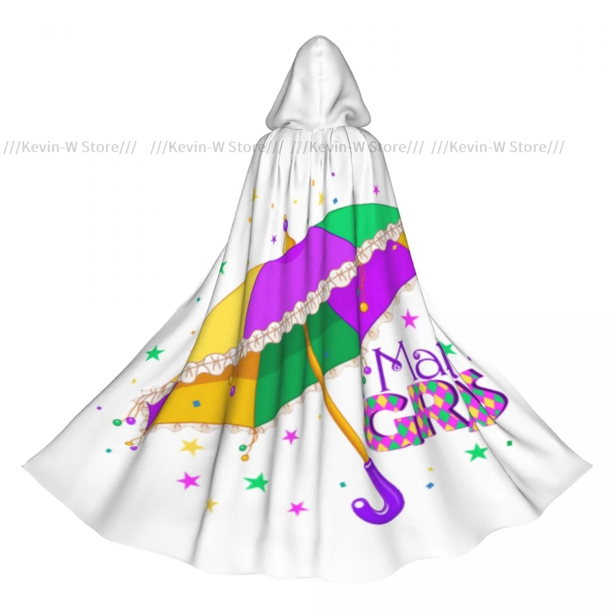 Марди Гра с красочным зонтиком плащ капюшоном полиэстер унисекс накидка ведьмы