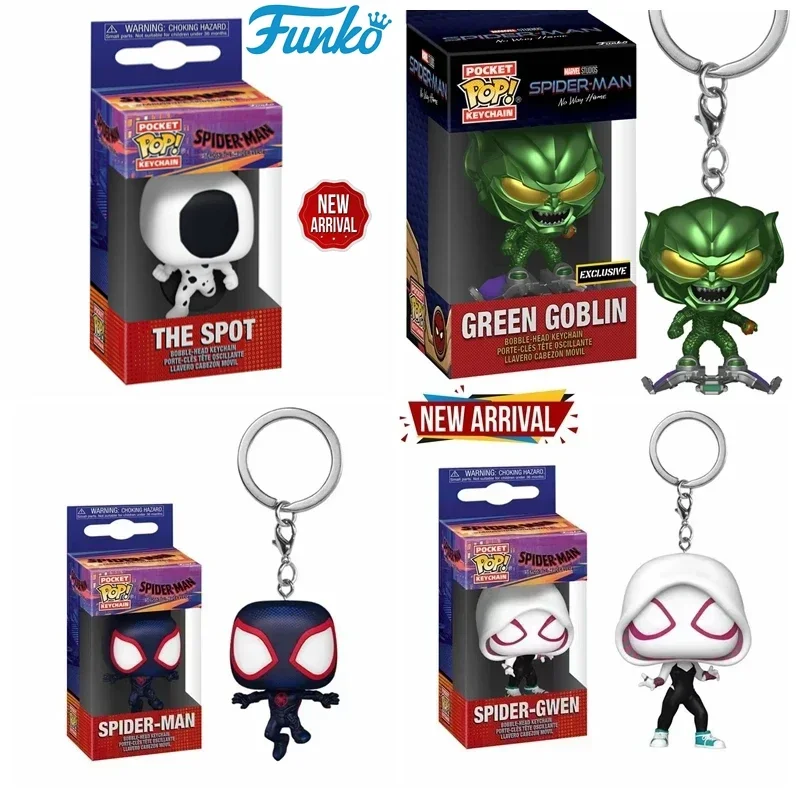 Фото FUNKO POP Человек-Паук the Spot Spider-GWEN GREEN GOBLIN ZOMBIE HUNTER SPIDEY Питер Паркер Mysterio Брелок Виниловая фигурка игрушки №1