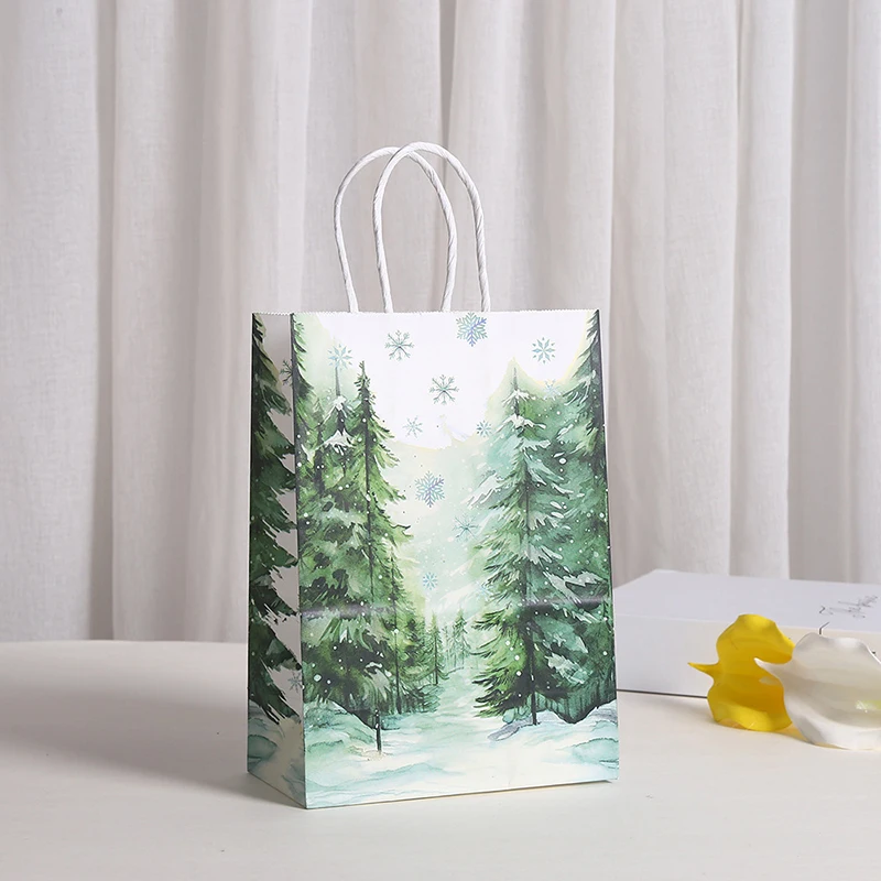 

Рождественские подарочные пакеты с изображением лося, 5 шт.