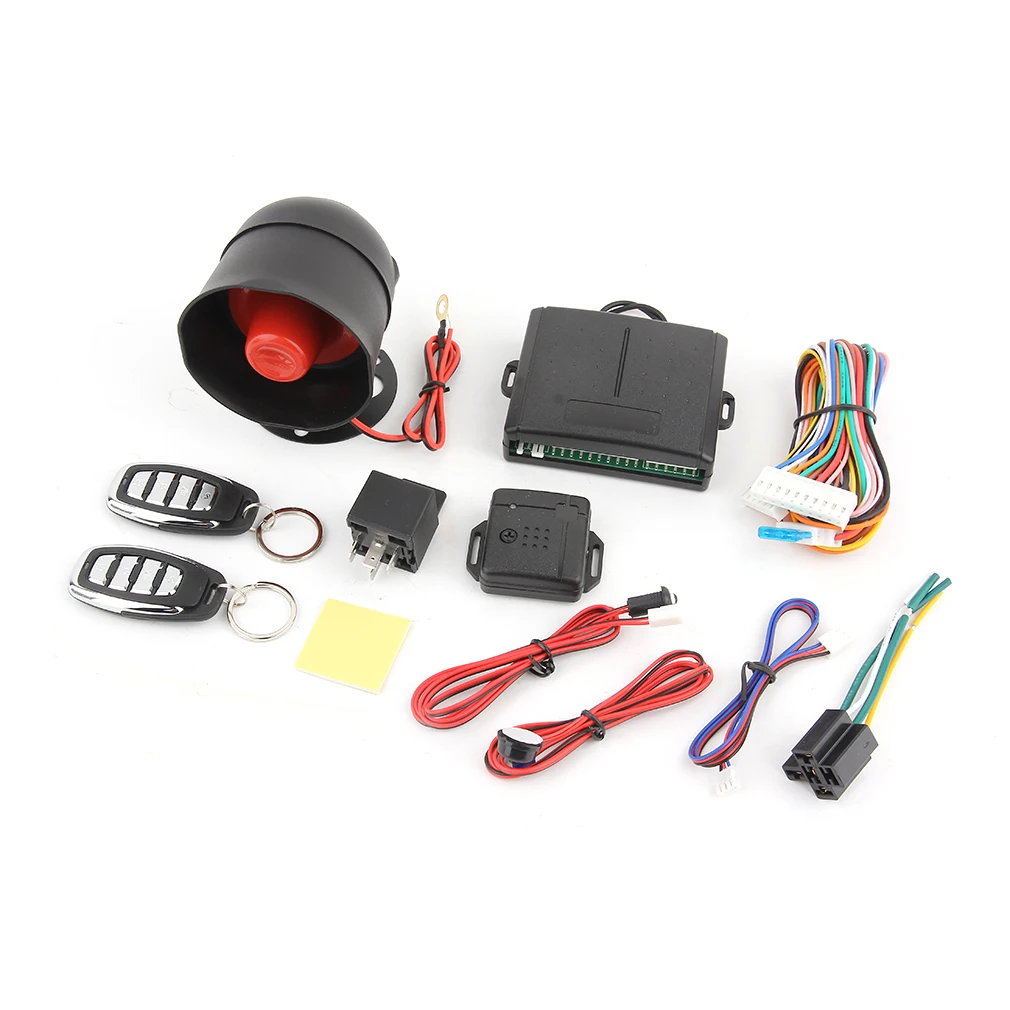 

1-Way Car Vehicle System Keyless Entry Siren Alarm Warning Identification Protection Security +2 Remote Controller