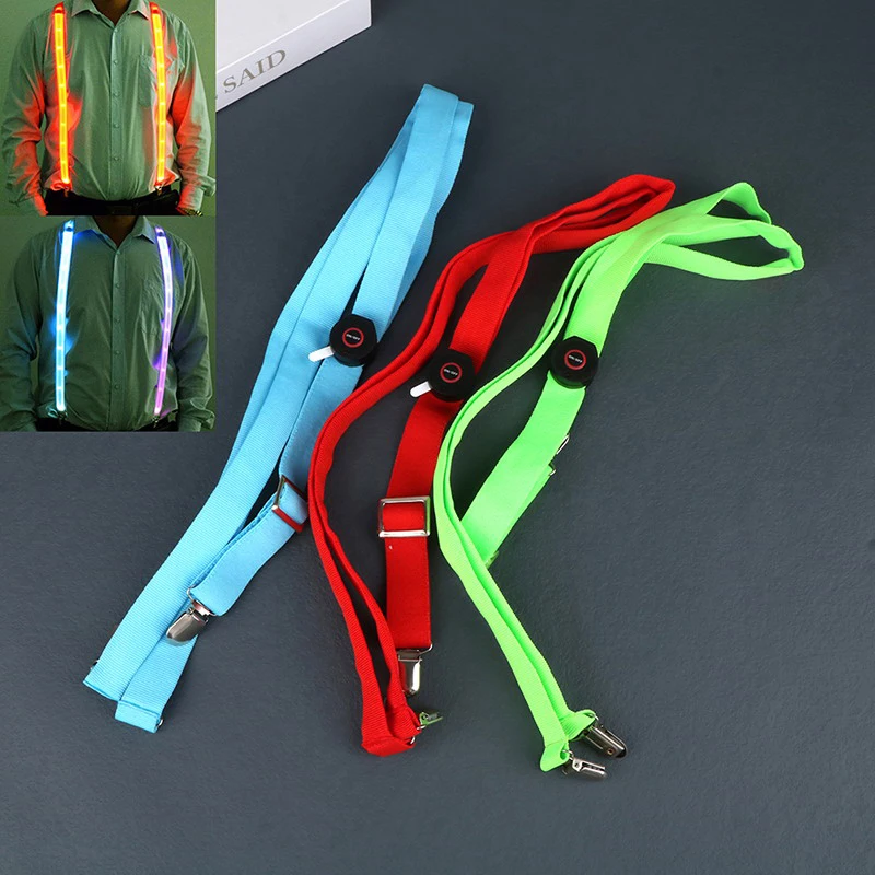 Светодиодные подтяжки для мужчин и женщин аксессуары свадебной вечеринки