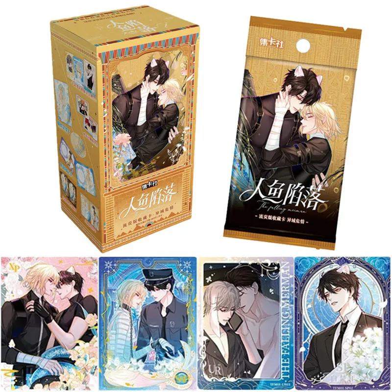 Русалка упала карточка флуоресцентная версия коллекционных карт падающая в