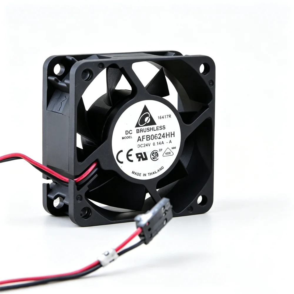 Фото Вентилятор AFB0624HH 24В 6025 осевой охлаждающий вентилятор 27.6CFM 5000RPM с двойным шарикоподшипником, бесщеточный вентилятор постоянного тока для замены в сервере или 3D-принтере. №1