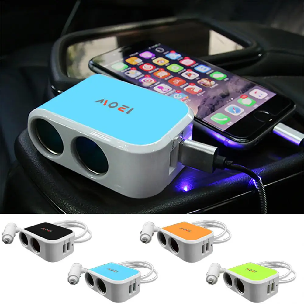

High-power Cigarette Lighter Splitter 120w Power Distributor Dual Usb Multifunctional Car Cigarette Lighter Safe Charging