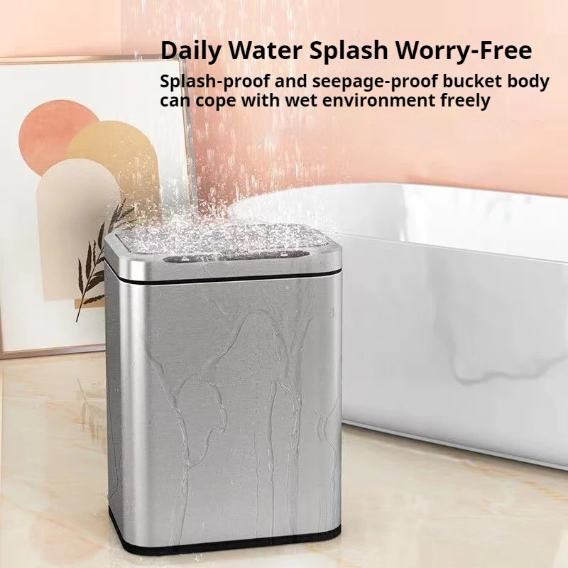 Мусорная корзина из нержавеющей стали с автоматическим датчиком 9/13 л