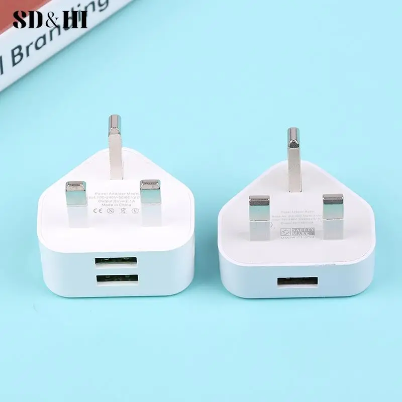 

Universal UK Plug 3 Pin Wall Charger Adapter With 1/2 USB Ports Charging For Iphone 11 For Samsung and Huawei Charging Charger