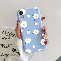 colorful daisy flowers phone case for iphone 11 12 13 mini pro xs max 8 7 6 6s plus x xr solid candy color case