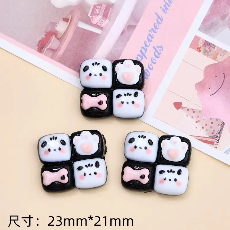 10 шт. новые кавайные мультяшные милые черные животные серии, смоляный альбом для вырезок, сделай сам, мини-модель, украшения, игрушки, подарки для детей A142