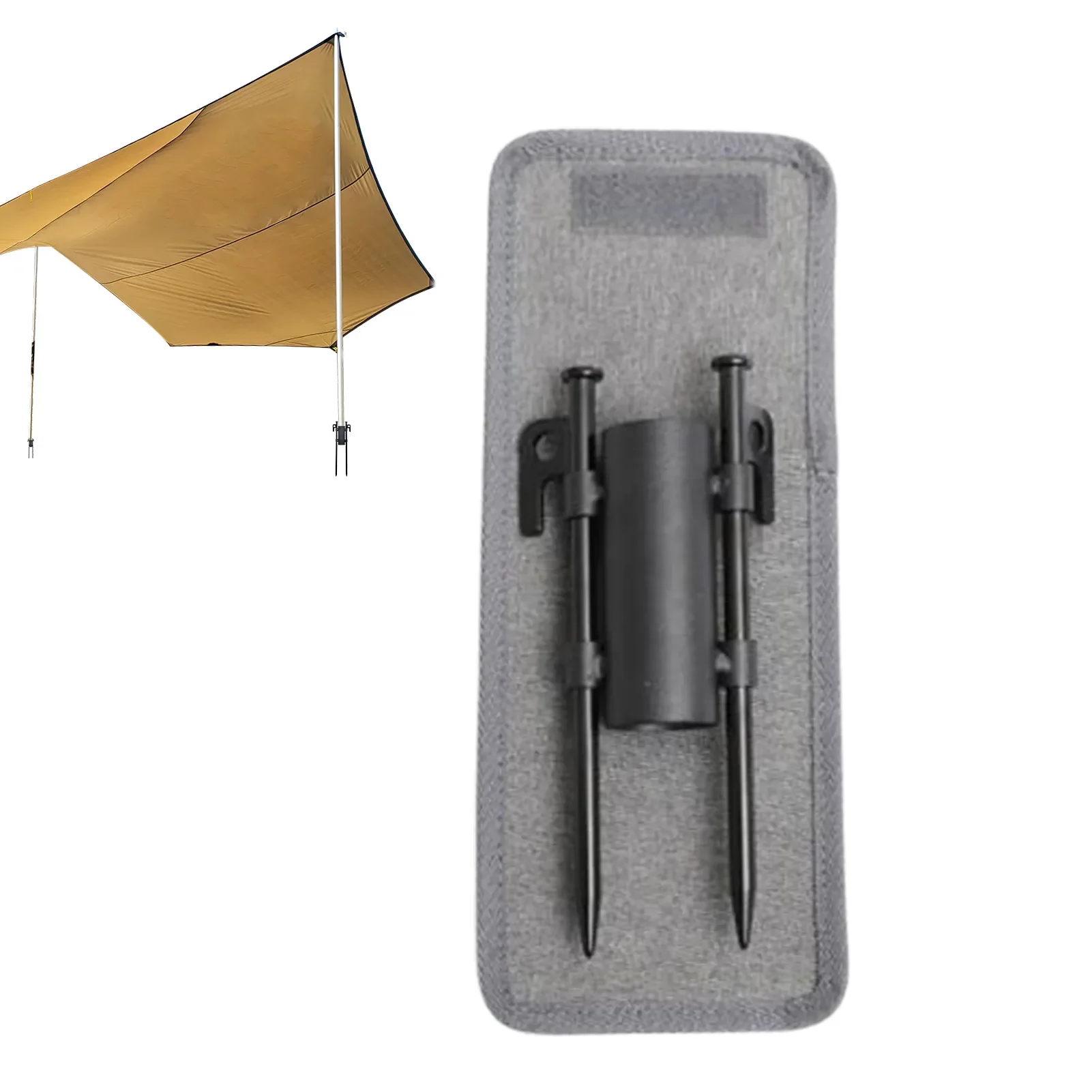 

Rod Holder Outdoor Camping Canopy Rod Iron Holder Fixed Tube Reinforced Windproof Awning Poles Stand For Camping Fishing
