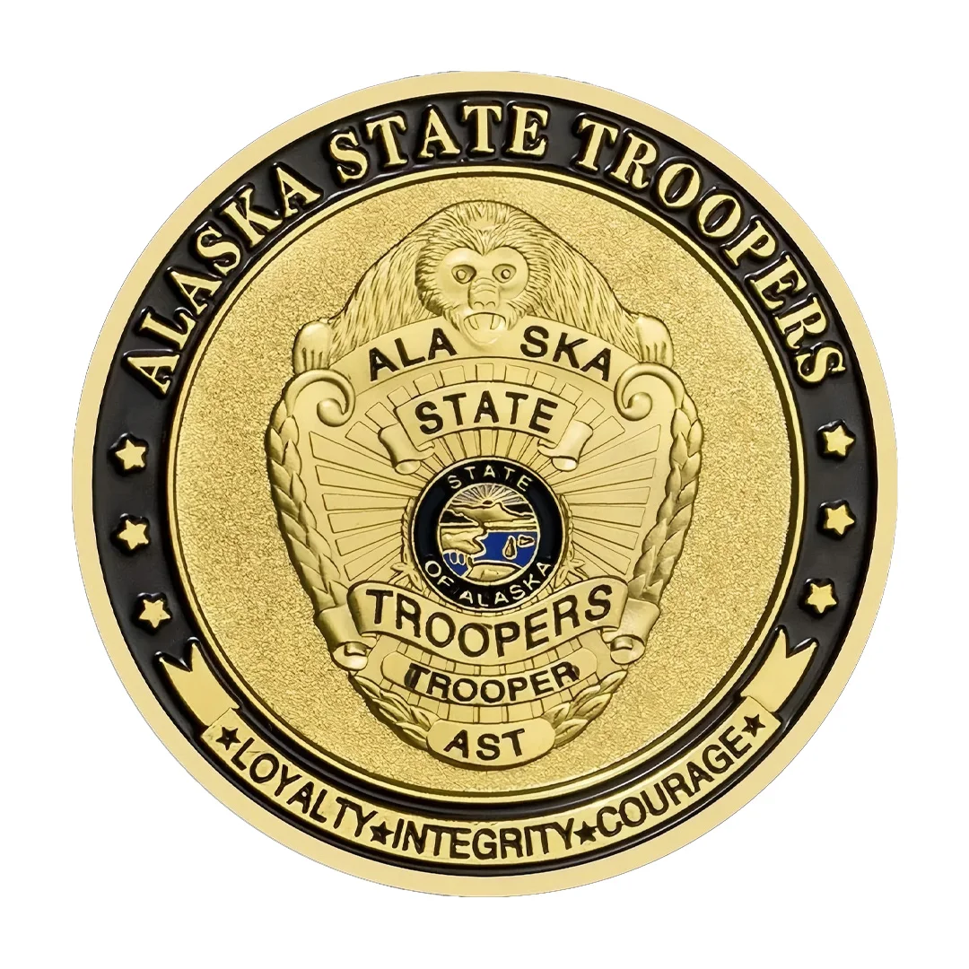 

Позолоченная сувенирная монета США Аляска Святой Михаил