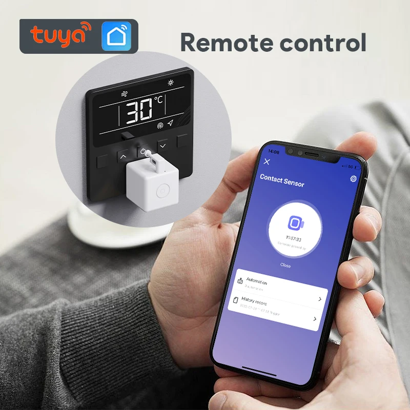 Tuya Smart Zigbee Fingerbot Plus Switch Button Pusher Touch Arms Fingerbot Smart Life Control Work with Alexa Google Home Alice images - 2