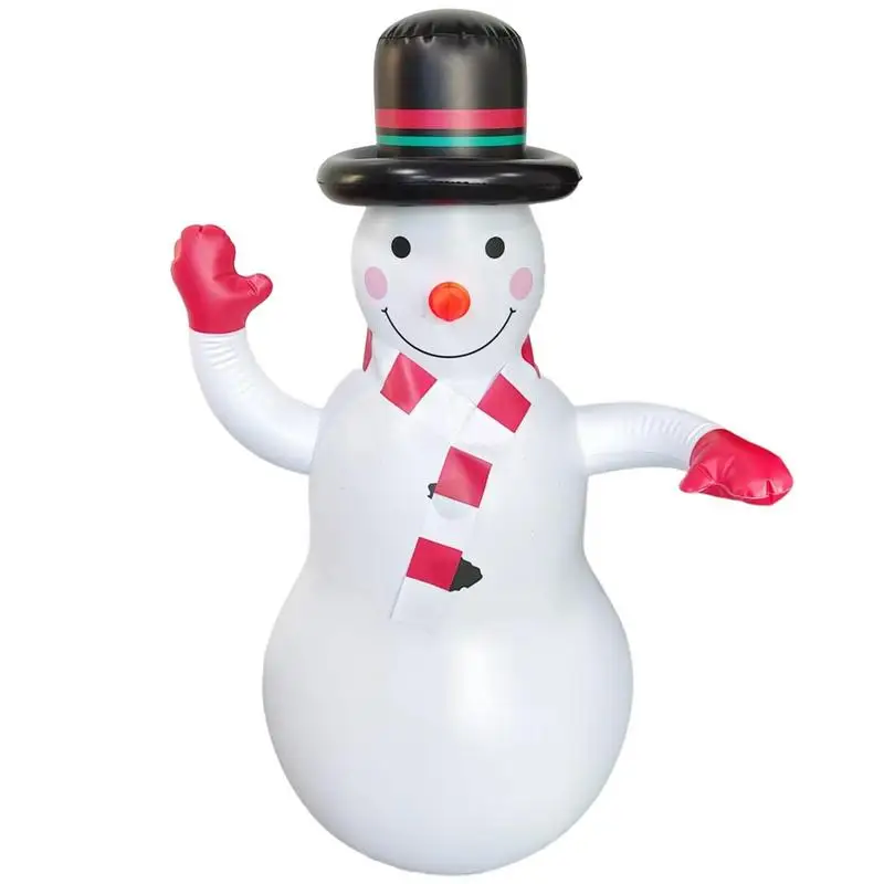 

Inflatable Snowman Christmas Decoration 47 Inches Cute Snowman Christmas Party Decor With LED Light Christmas Outdoor Blow Up