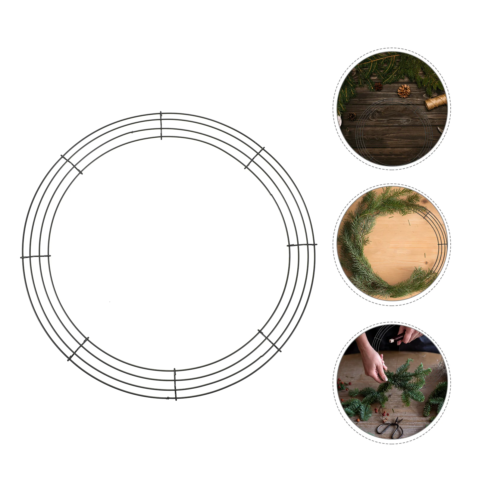 2 шт. Рождественский проволочный венок DIY Изготовление гирлянды Кольца