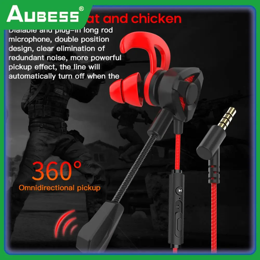 

With Microphone Mobile Computer Headset Portable Gaming Earphone Volume Control Earphones Wired Stereo Headset For Wired