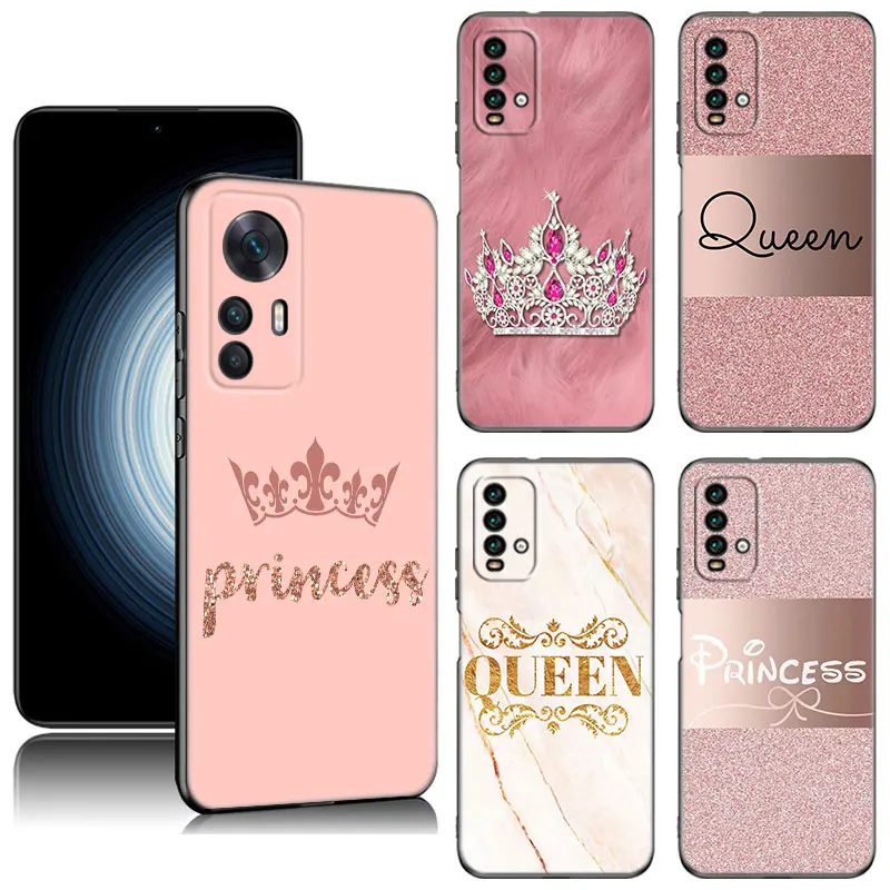 

Rose Gold Pink Princess Queen Phone Case For Xiaomi Redmi K40 K50 Gaming Note 5 6 K20 K60 Pro 7A 8A 9A 9C 9i 9T 10A 10C A1 A2 +