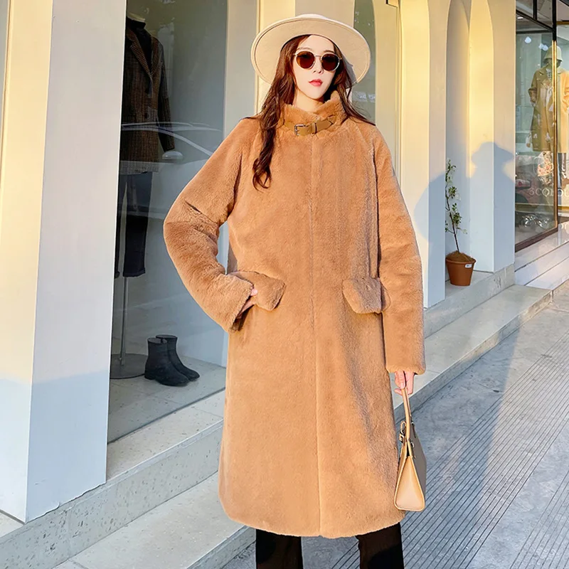 real women mink coats female mink fur coat genuine long fur coat ladies winter clothes oversize 6xl 5xl 7xl imitation fur coats