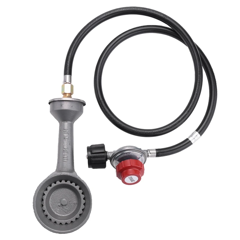 

4FT Propane Regulator Hose And Burner Head With Adjustable High Pressure Propane Regulator With Hose And Brass Fitting