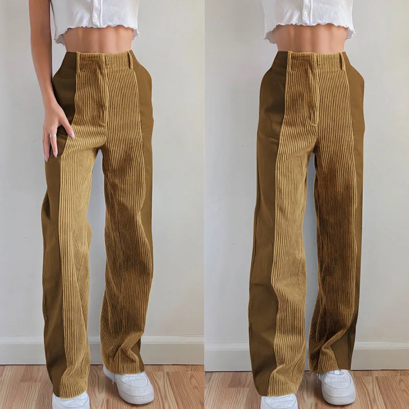 

Hhigh waist Pants women Streetwear women Trousers women corduroy pants