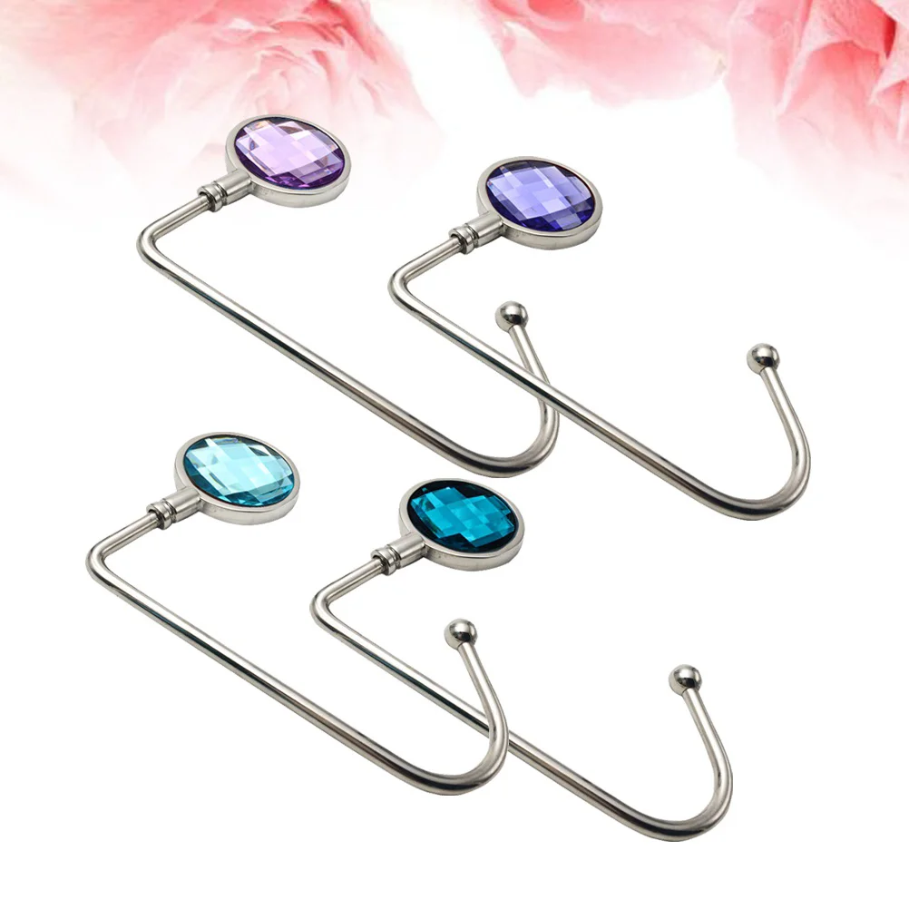 

4PCS Safe Durable Fashion Purse Hook Handbag Hanger Hook Bag Table Hook Handbag Holder