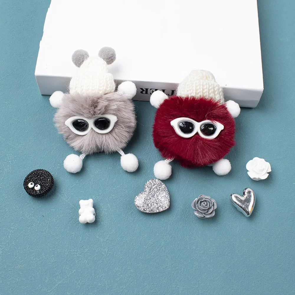 Прекрасный плюшевый эльф украшения для обуви с отверстием Пряжка плюшевая