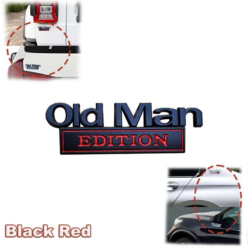 

3/2/1 шт. забавный старик издание, эмблема автомобиля, 3D металлический значок, наклейка для боковой/задней двери/бампера, устойчивый к атмосферным воздействиям для грузовика, внедорожника, мотоцикла