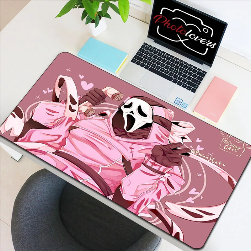 Pink Ghostface Mouse Pad Large Anime Keyboard Mat Desk Protector Gaming Mousepad Gamer Pc Accessories Deskmat Kawaii Mause Pads