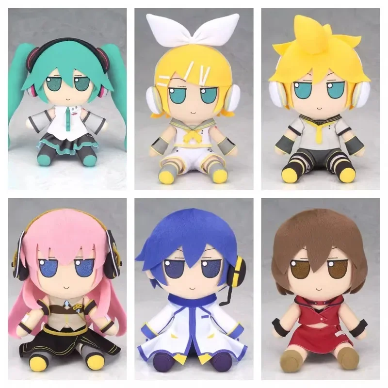 Оригинальная плюшевая игрушка Hatsune Miku Vocaloid Kagamine Len Rin V4X V3 Аниме Фигурка плюшевые