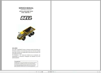 bell articulated dump trucks operator manual service manual and part manual full dvd
