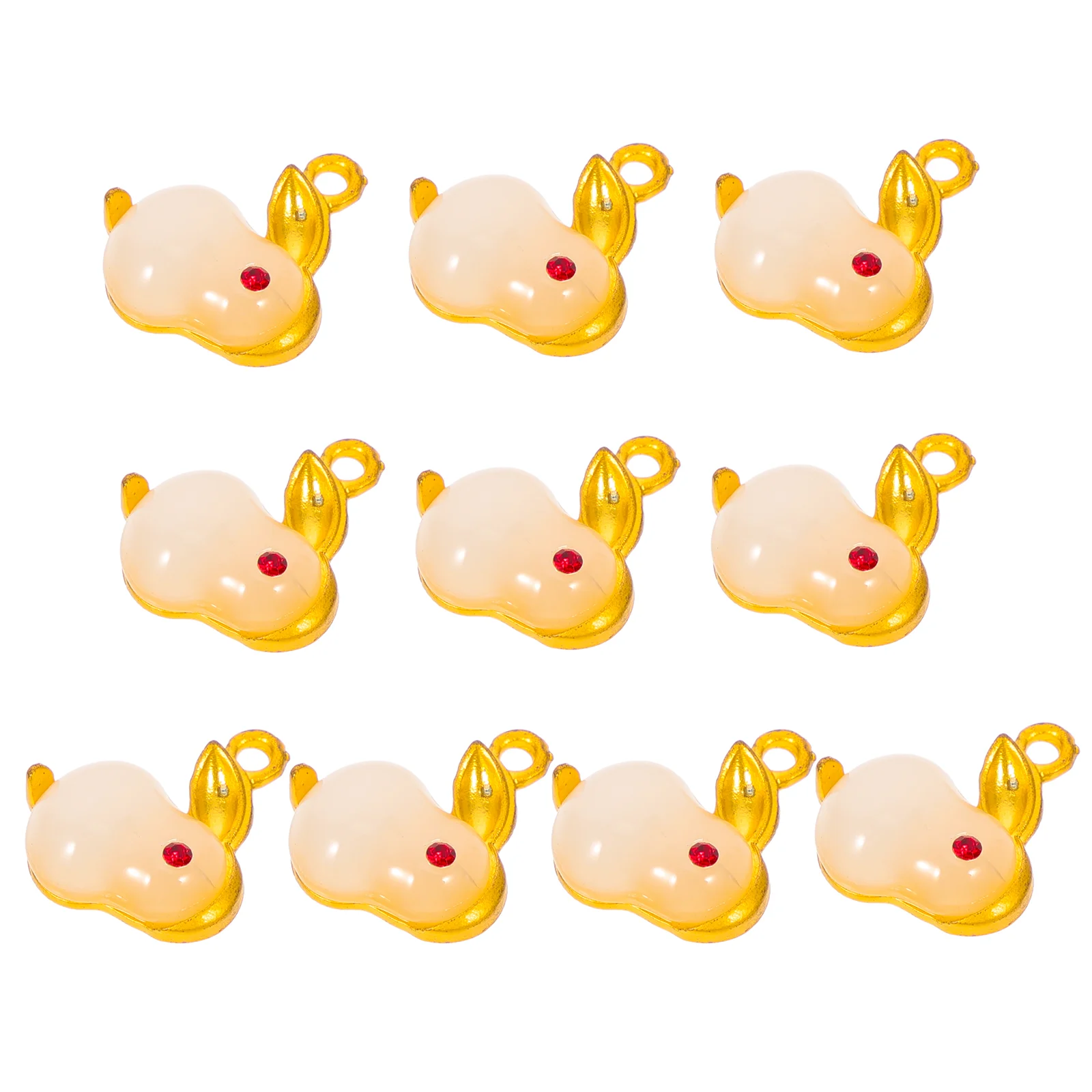 

10 шт. подвеска в виде кролика, серьги-подвески, подвески для браслета, брелоки, Подвески для изготовления ювелирных изделий, ожерелье из сплава и стекла