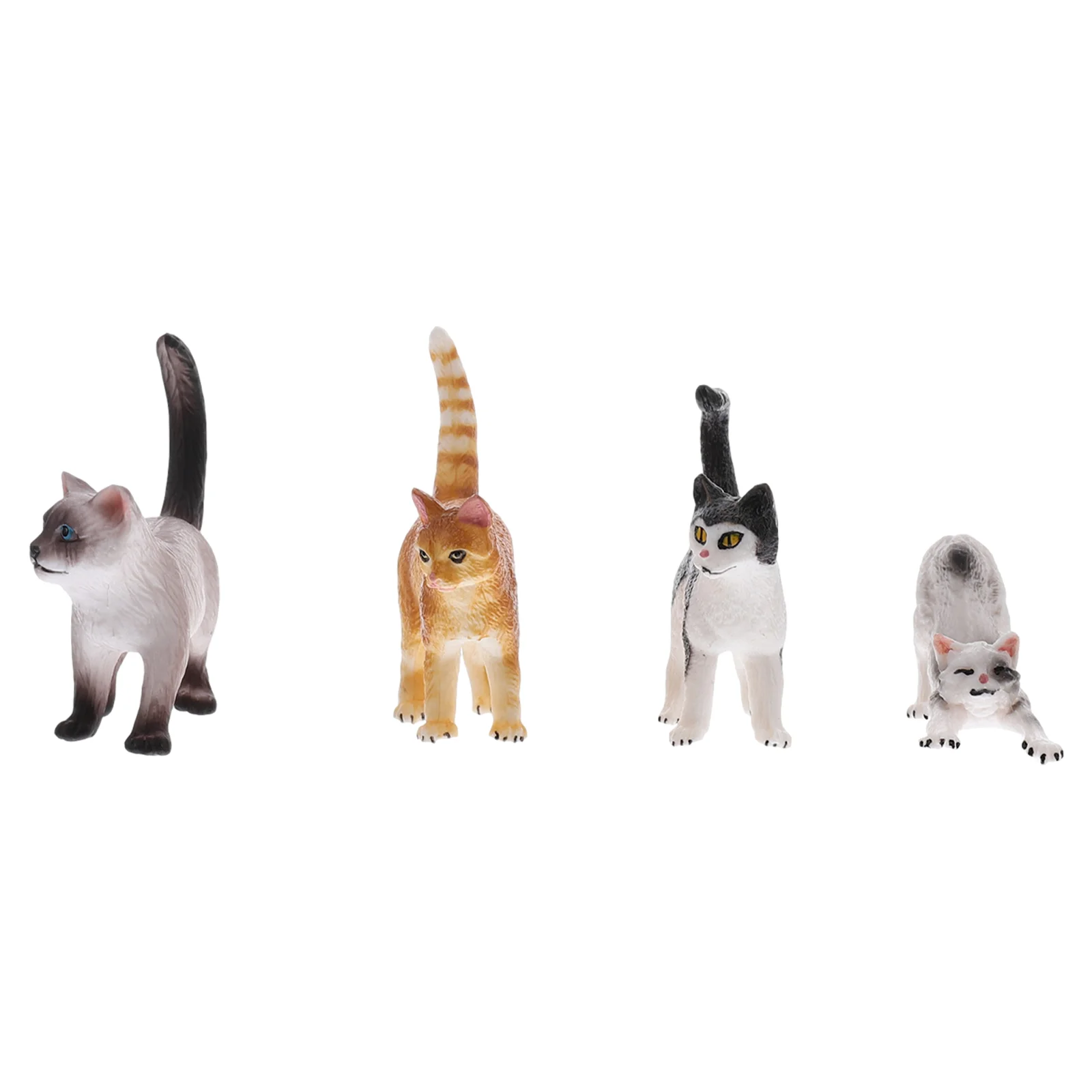 

Cat Figurines Figurine Sculpture Statue Ornament Decor Animal Miniature Landscape Micro Decoration Gift Toys Plastic Decorations