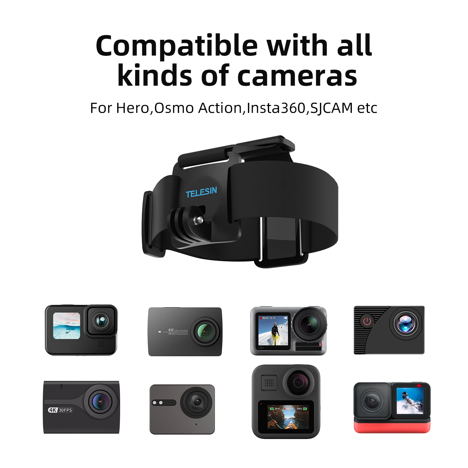 telesin chest belt head strap mount for gopro hero 10 9 8 7 6 5 4 insta360 sjcam eken dji osmo action 2 smart phone accessories free global shipping