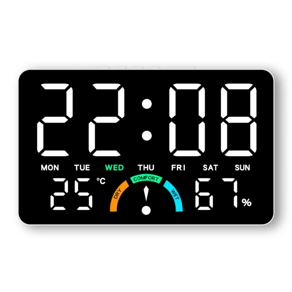 

Электронные настенные часы с термометром ABS