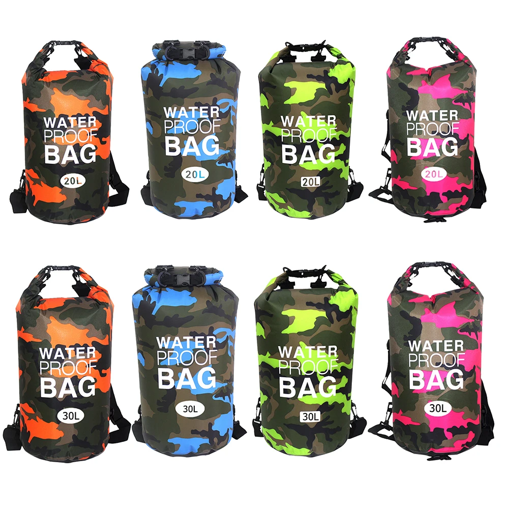 

2L 5L 10L 20L Waterproof Swimming Bag Dry Sack Outdoor Water Sport Kayaking Rafting Boating River Trekking Storage Bag Pouch